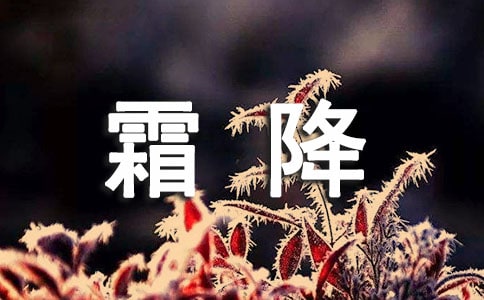 霜降諺語養(yǎng)生習(xí)俗大全