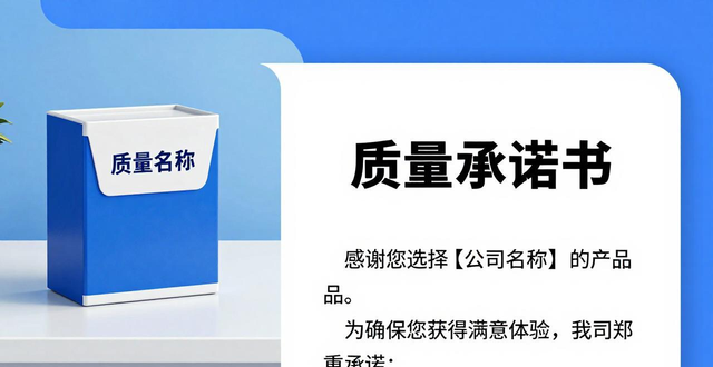 質(zhì)量承諾書范文