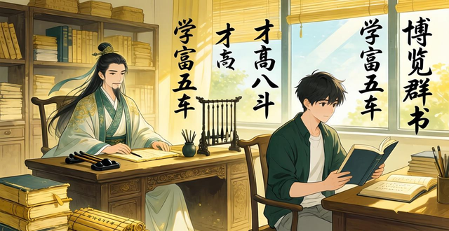 形容讀書多的成語
