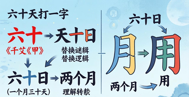 六十天打一字謎語