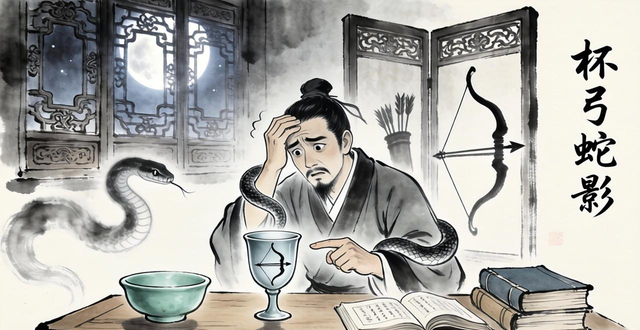 杯弓蛇影成語故事圖