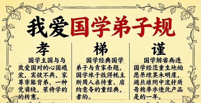 我愛國學(xué)弟子規(guī)手抄報