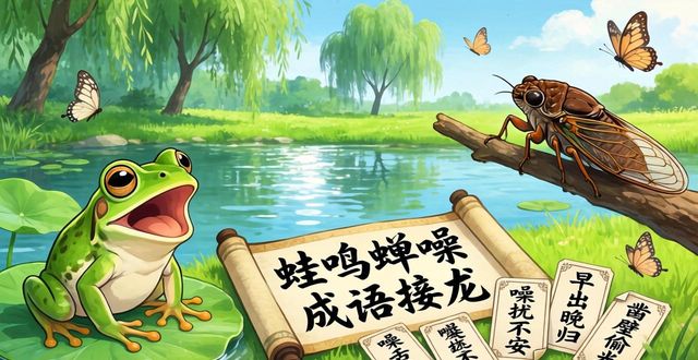 蛙鳴蟬噪成語接龍