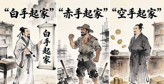 什么手起家的成語