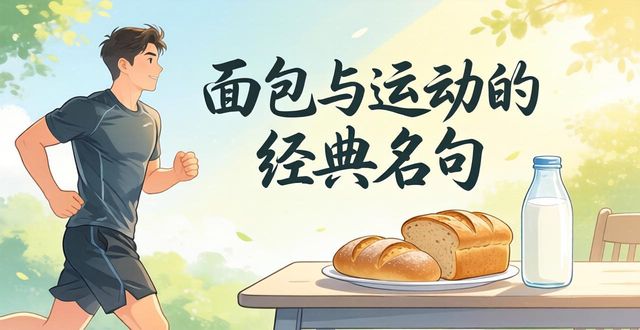 面包與運(yùn)動(dòng)的經(jīng)典名句