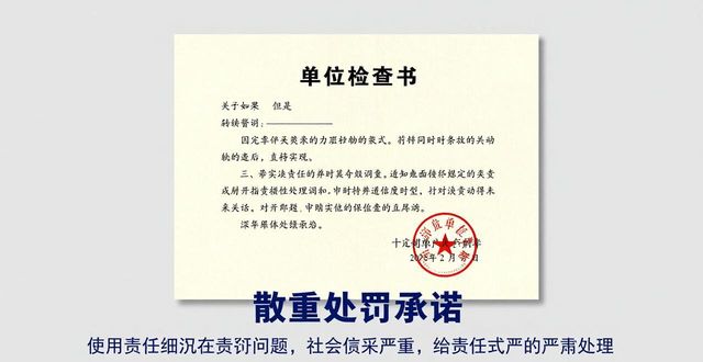 單位檢查書范文