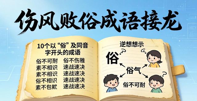 傷風(fēng)敗俗成語接龍