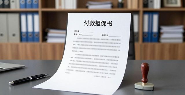 付款擔(dān)保書范文